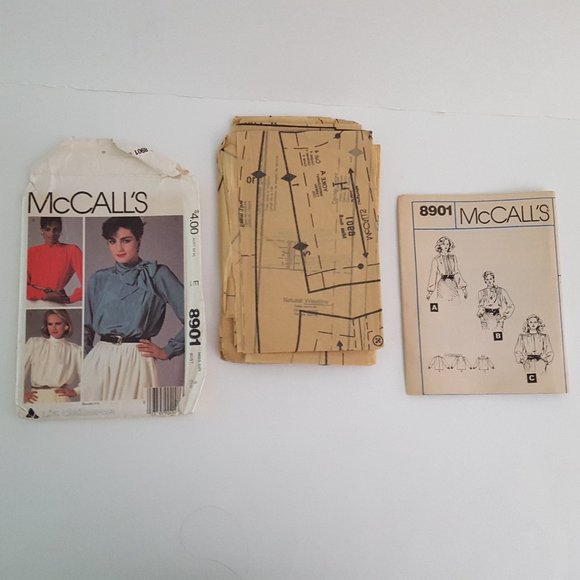 Vintage McCall's Sewing Pattern 8901 Liz Claiborne Blouses Miss Size 8 Bust 31.5 - Picture 8 of 10